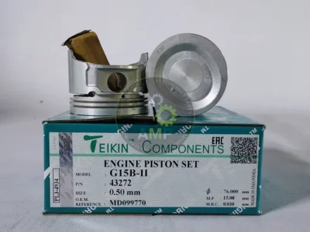 Поршень із пальцем +0.50мм (к-кт на двигун) Mitsubish 1,5L (4G15B,G15B,G15B-II) TEIKIN 43272-050