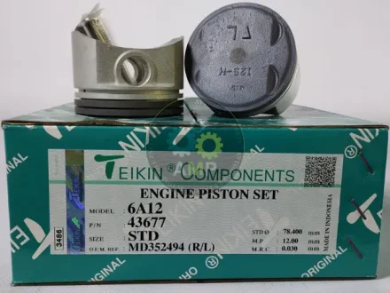 Поршень із пальцем STD (к-кт на двигун) Mitsubishi 2,0L (6A12) Galant E54/E64 TEIKIN 43677-STD