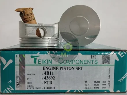 Поршень із пальцем STD (к-кт на двигун) Mitsubishi 2,0L (4B11) 43692-STD TEIKIN 43692STD