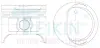 Поршни ремонт (+1.00мм) (к-кт на мотор) Toyota 5K TEIKIN 46107100 (фото 1)