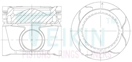 Поршни ремонт +0.50mm(к-кт на мотор) Toyota 2GD-FTV 2,4L Diesel TEIKIN 46392AG050