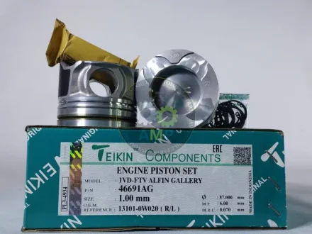 Поршни ремонт +1.00mm (к-кт на мотор) 1VD-FTV 4,5 diesel Land Cruiser 200, Lexus LX450D TEIKIN 46691AG-100