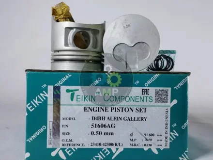 Поршень із пальцем +0.50мм (к-кт на двигун) HYUNDAI ALFIN GALARY d4bh (4d56 tci) TEIKIN 51606AG-050