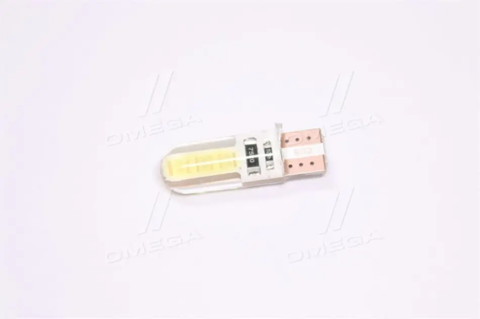 Лампа LED б-ц габарит.панель приладів. салон 12V T10 (W5W) W2.1x9.5D 2COB WHITE TEMPEST TMPL11187 (фото 1)