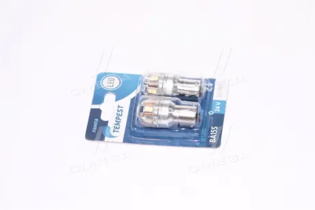 Лампа LED покажчиків поворотів і стоп-сигналів 24V BA15S 15SMD WHITE TEMPEST TMPLX17S2524