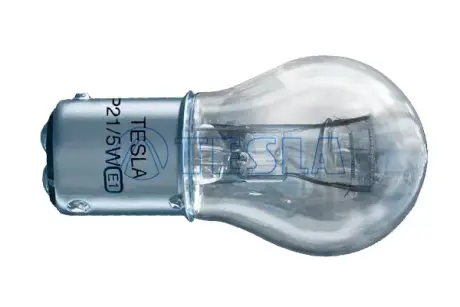 Лампа P21/5W 12В 21/5Вт BAY15d, двоконтактний стоп-сигналу, біл. TESLA B52201