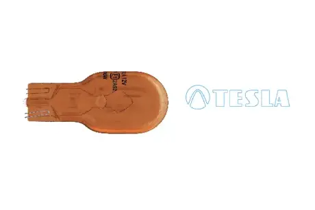 Лампа розжарювання 12V WY16W 16W W2,1x9,5d Amber жовта (б/цоколя) (кратно 10) Tesla TESLA B66201