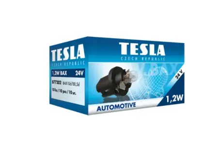 Лампа автомобільна в приборну панель 24V BAX1.2W 10 шт. Tesla (B77202) TESLA B 77202
