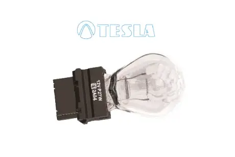 Лампа розжарювання 12V P27W W2,5x16d (3156) (габарит/стоп-сигнал) (для американських аWо) (кратно 10) Tesla TESLA B77291