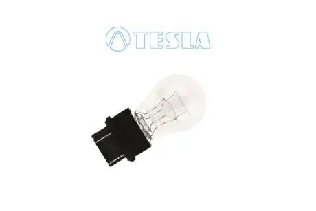 Лампа розжарювання 12V P27/7W W2,5x16q (3157) (габарит/стоп-сигнал) (для американських аWо) (кратно 10) Tesla TESLA B77301