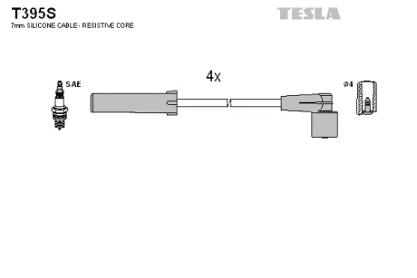 Комплект кабелiв запалювання TESLA T395S