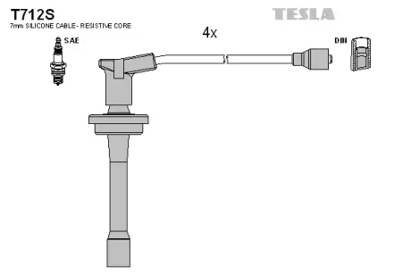 Дріт високої напруги Tesla TESLA T712S