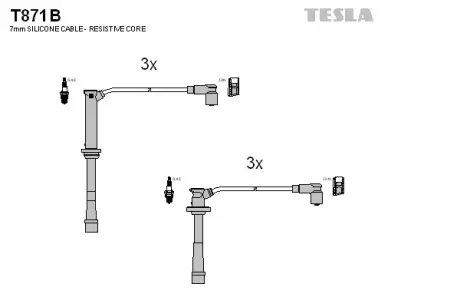 К-т дротів високої напруги TESLA T871B
