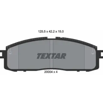 Комплект тормозных колодок, дисковый тормоз TEXTAR 2000401