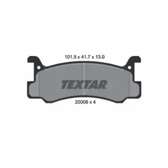 Комплект тормозных колодок, дисковый тормоз TEXTAR 2000801