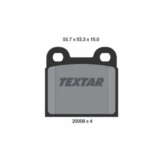 Комплект тормозных колодок, дисковый тормоз TEXTAR 2000906