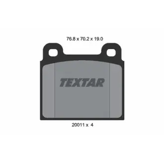 Комплект тормозных колодок, дисковый тормоз TEXTAR 2001104