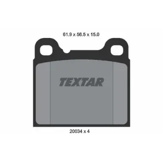 Комплект тормозных колодок, дисковый тормоз TEXTAR 2003402