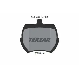 Комплект тормозных колодок, дисковый тормоз TEXTAR 2003801