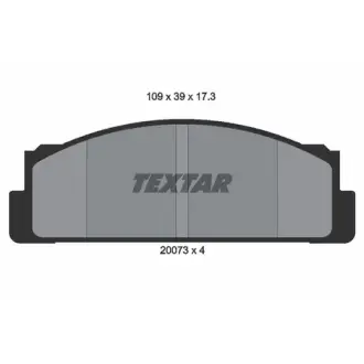 Комплект тормозных колодок, дисковый тормоз TEXTAR 2007304