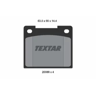 Комплект тормозных колодок, дисковый тормоз TEXTAR 2008802