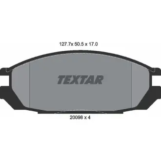 Комплект тормозных колодок, дисковый тормоз TEXTAR 2009801