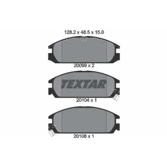 Комплект тормозных колодок, дисковый тормоз TEXTAR 2009902