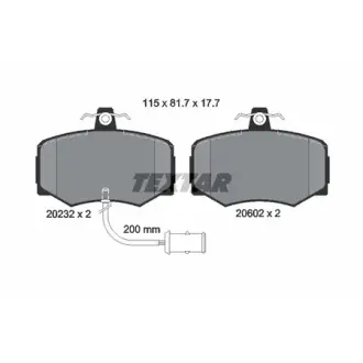 Комплект тормозных колодок, дисковый тормоз TEXTAR 2023201
