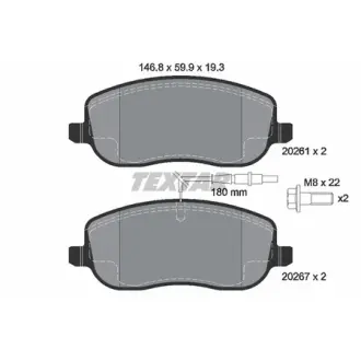 Комплект гальмівних колодок передн, CITROEN C8, JUMPY I FIAT SCUDO, ULYSSE LANCIA PHEDRA PEUGEOT 807, EXPERT 1.6-2.2D 10.95- TEXTAR 2026101
