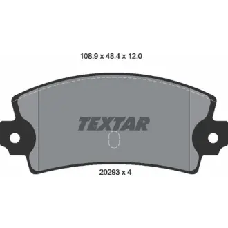 Комплект тормозных колодок, дисковый тормоз TEXTAR 2029301