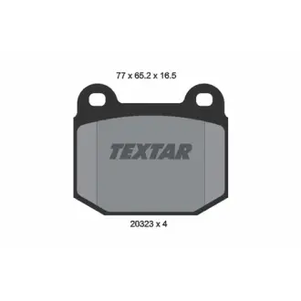 Комплект тормозных колодок, дисковый тормоз TEXTAR 2032303