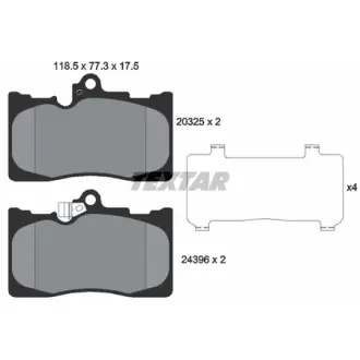 Колодки гальмівні (передні) Lexus GS/ IS С/III 05-/ RC 14- (Advics) TEXTAR 2032501