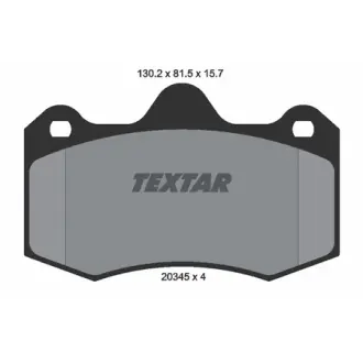 Комплект тормозных колодок, дисковый тормоз TEXTAR 2034503