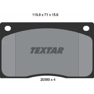 Комплект тормозных колодок, дисковый тормоз TEXTAR 2038001