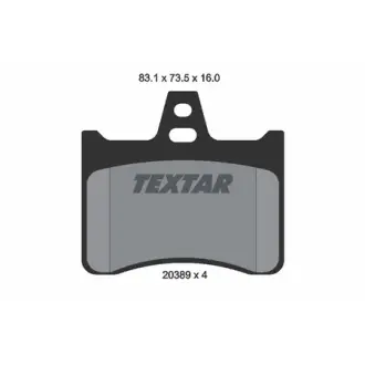 Комплект тормозных колодок, дисковый тормоз TEXTAR 2038902