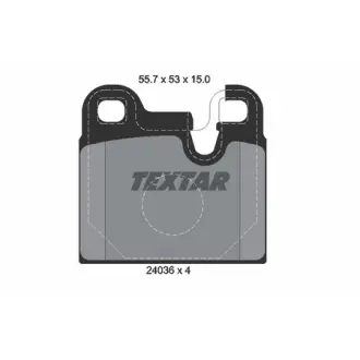 Комплект тормозных колодок, дисковый тормоз TEXTAR 2043602