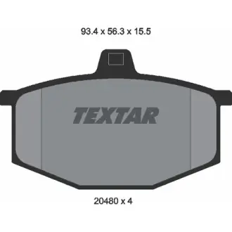 Комплект тормозных колодок, дисковый тормоз TEXTAR 2048002