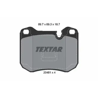 Комплект тормозных колодок, дисковый тормоз TEXTAR 2048102