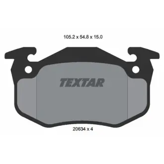 Комплект тормозных колодок, дисковый тормоз TEXTAR 2063402