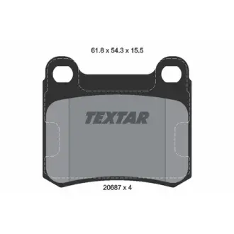 Тормозні колодки дискові TEXTAR 2068701