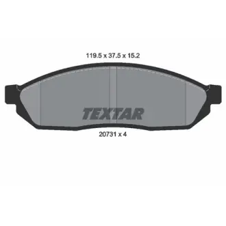 Комплект тормозных колодок, дисковый тормоз TEXTAR 2073101