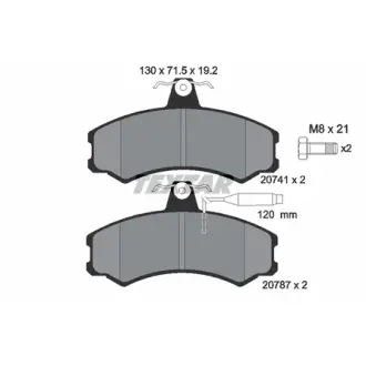 Комплект тормозных колодок, дисковый тормоз TEXTAR 2074101
