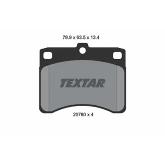 Комплект тормозных колодок, дисковый тормоз TEXTAR 2078001