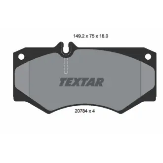 Колодки гальмівні (передні) MB 207-410D Q+ TEXTAR 2078401