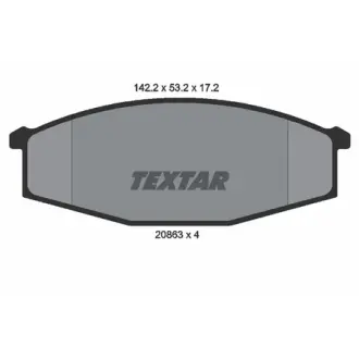 Комплект тормозных колодок, дисковый тормоз TEXTAR 2086301