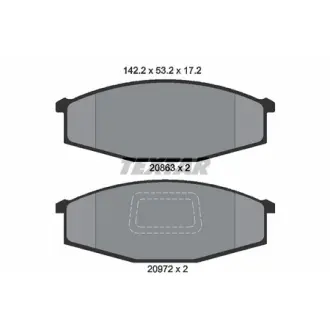 Комплект тормозных колодок, дисковый тормоз TEXTAR 2086302