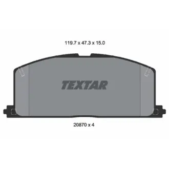 Комплект тормозных колодок, дисковый тормоз TEXTAR 2087001