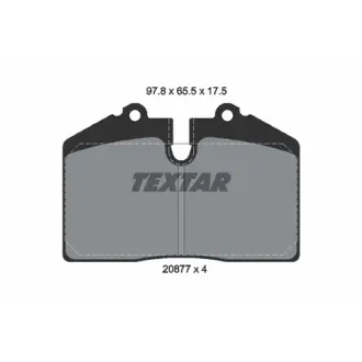 Комплект тормозных колодок, дисковый тормоз TEXTAR 2087709