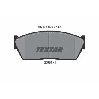 Комплект тормозных колодок, дисковый тормоз TEXTAR 2089501