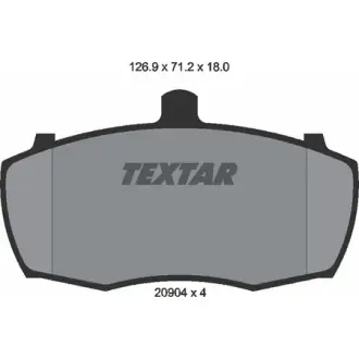 Комплект тормозных колодок, дисковый тормоз TEXTAR 2090401